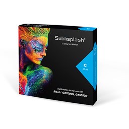 Toon details voor SubliSplash GX5050N/7000N - inkt cartridge 62 ml. Cyan Afbeelding van SubliSplash GX5050N/7000N - inkt cartridge 62 ml. Cyan